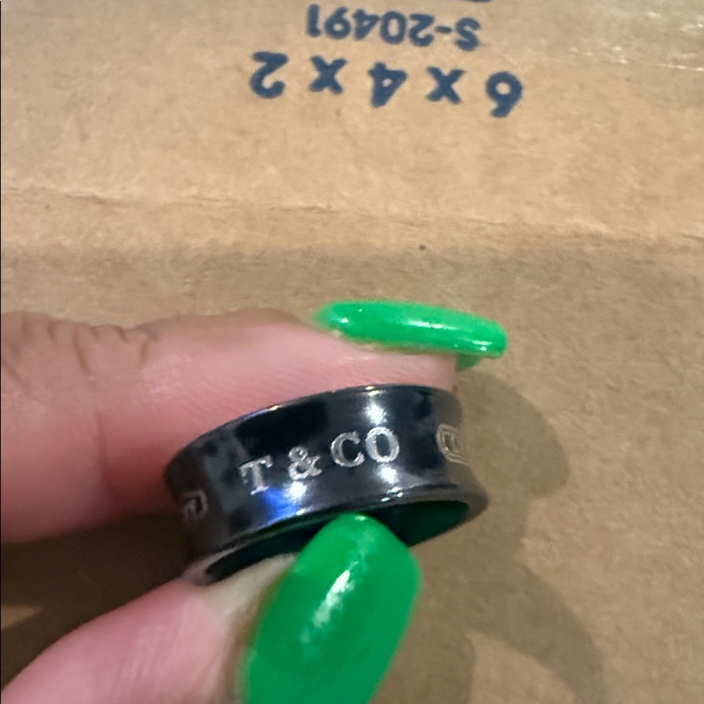 Tiffany & Co. Titanium and Silver Ring